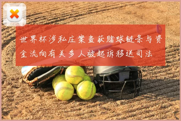 世界杯涉私庄案查获赌球链条与资金流向有关多人被起诉移送司法